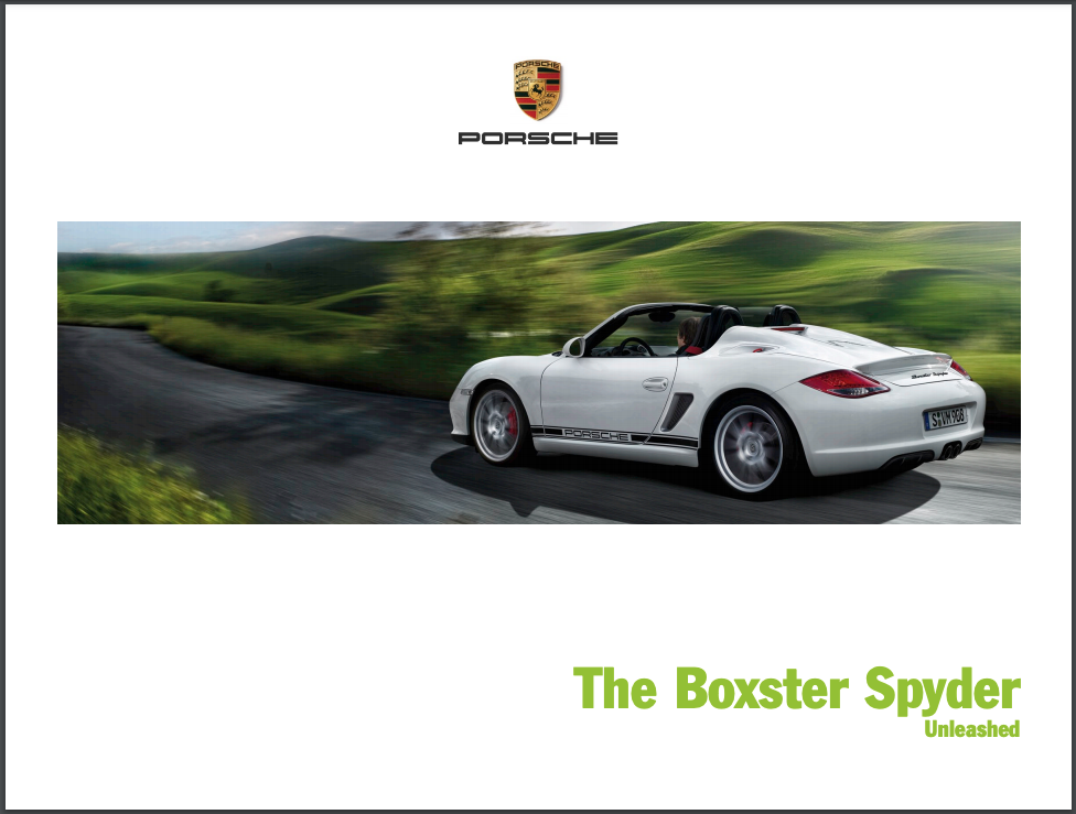 2010 Porsche Boxster 987 Spyder