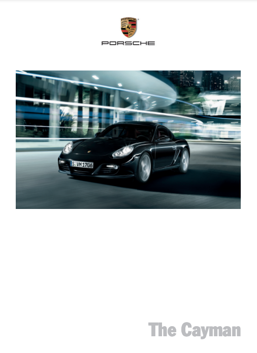 2012 Porsche Cayman 987.2 Sales Brochure