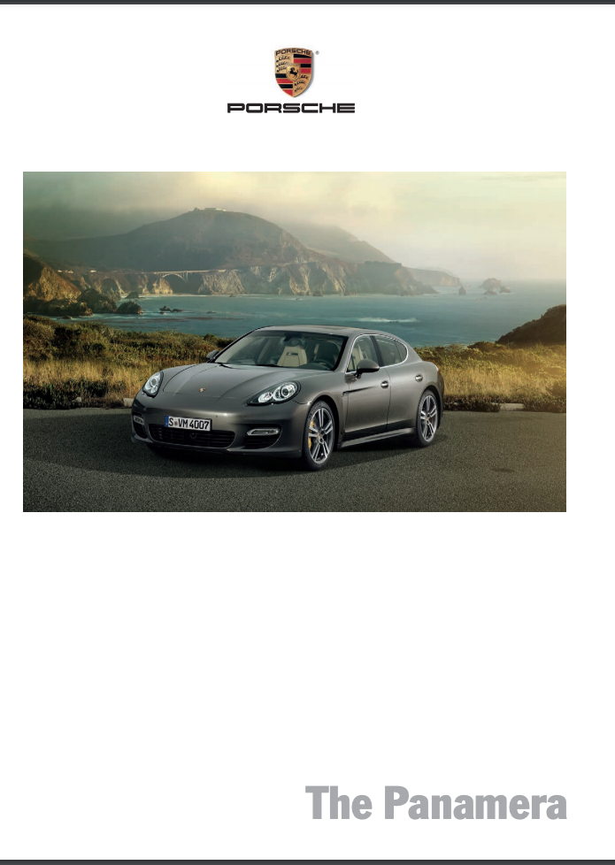 2012 Porsche Panamera Sales Brochure