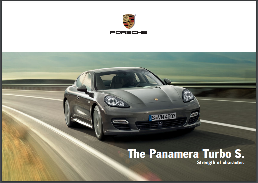 2012 Porsche Panamera Turbo Sales Brochure