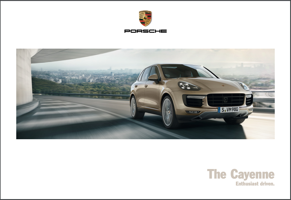 2015 Porsche Cayenne Sales Brochure
