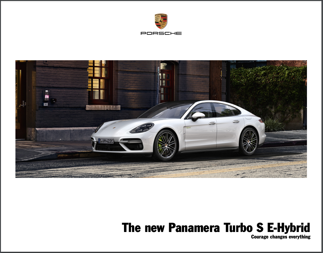 2017 Porsche Panamera 971 Turbo S E-Hybrid Sales Brochure