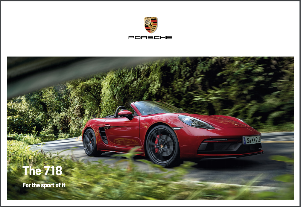 2018 Porsche 718 Cayman/Boxster Sales Brochure