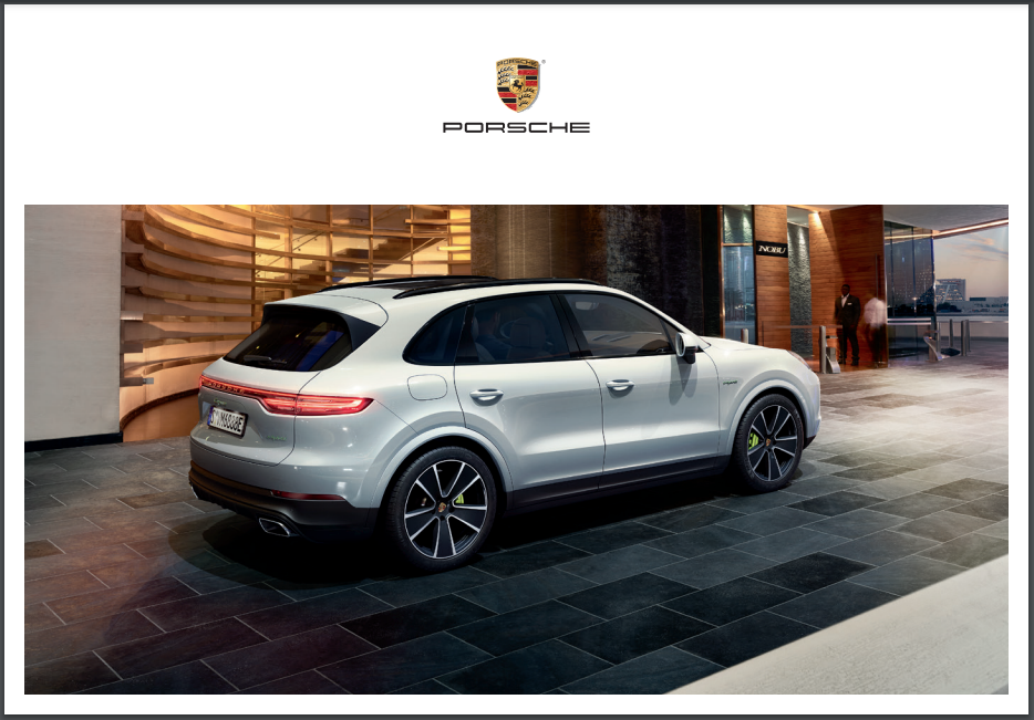 2019 Porsche Cayenne Sales Brochure