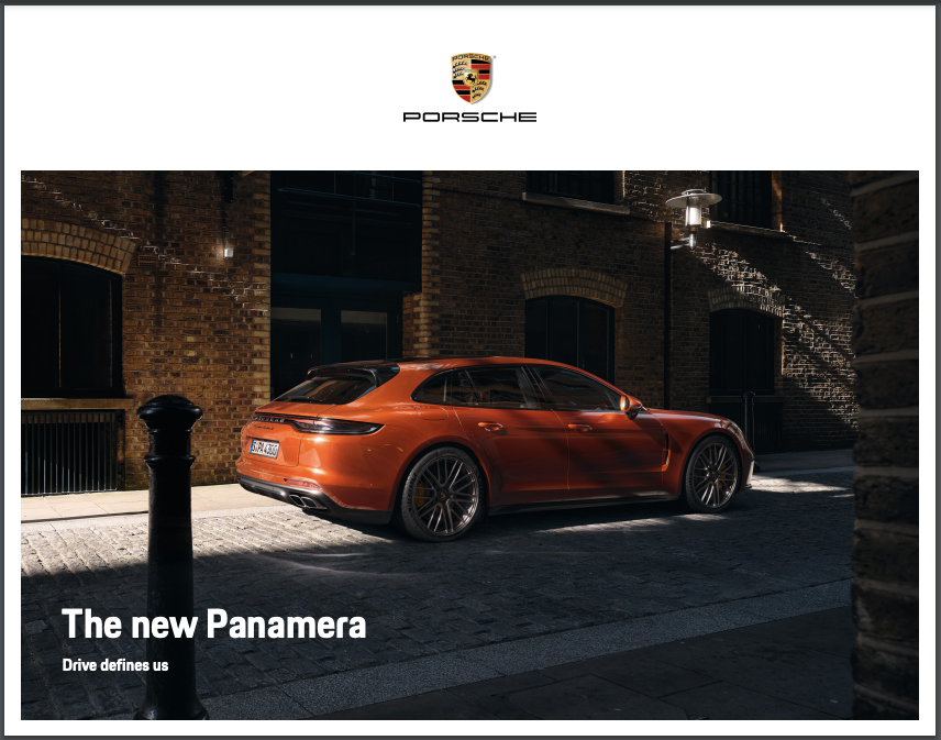 2021 Porsche Panamera Sales Brochure