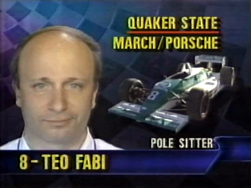 Teo Fabi, March-Porsche, 1989 CART Portland pole sitter