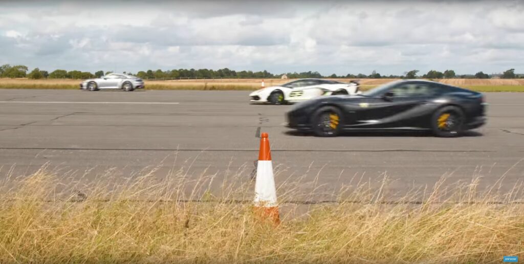 812 vs SVJ vs Turbo S drag race