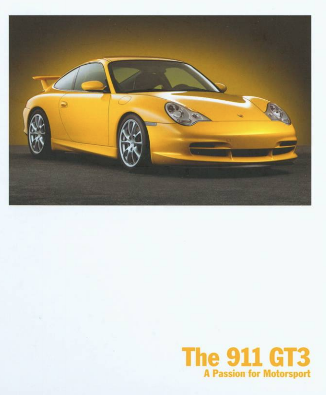 Porsche 996 911 GT3 Sales Brochure