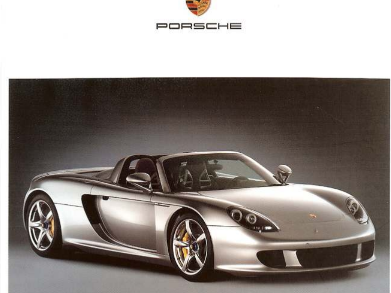 Porsche Carrera GT Sales Brochure