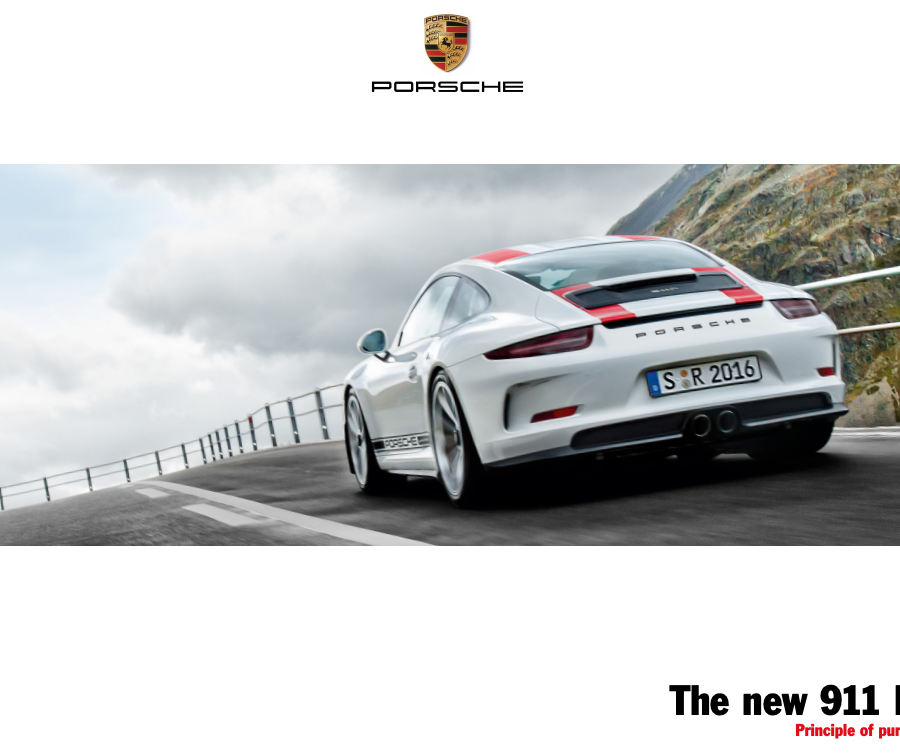 2016 Porsche 911 R PDF (991.1)