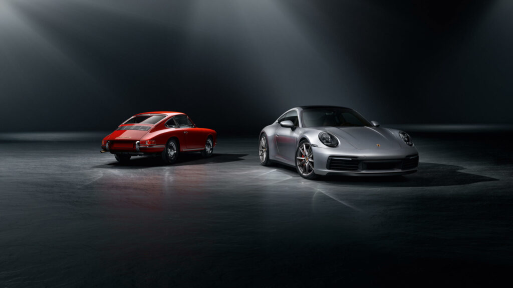 Original and new Porsche 911