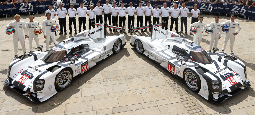 Le Mans 2014 June 8 photo shoot: #20 & #14 = "2014". 