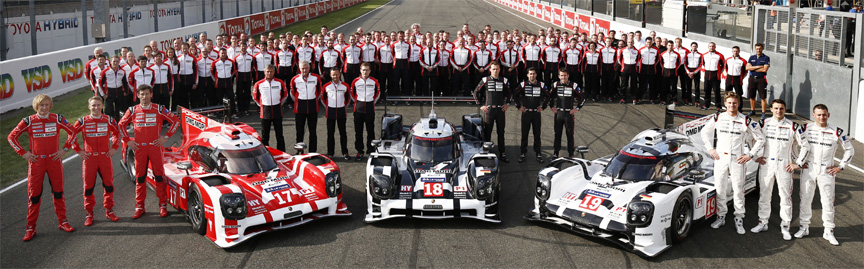 2015 Porsche LMP1 team as photographed on May 30