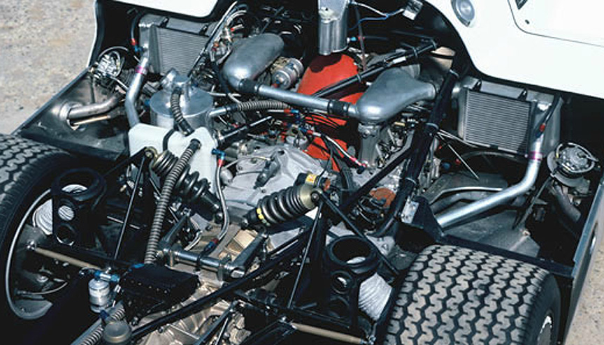 Titanium coil springs, rain tires - Porsche 956