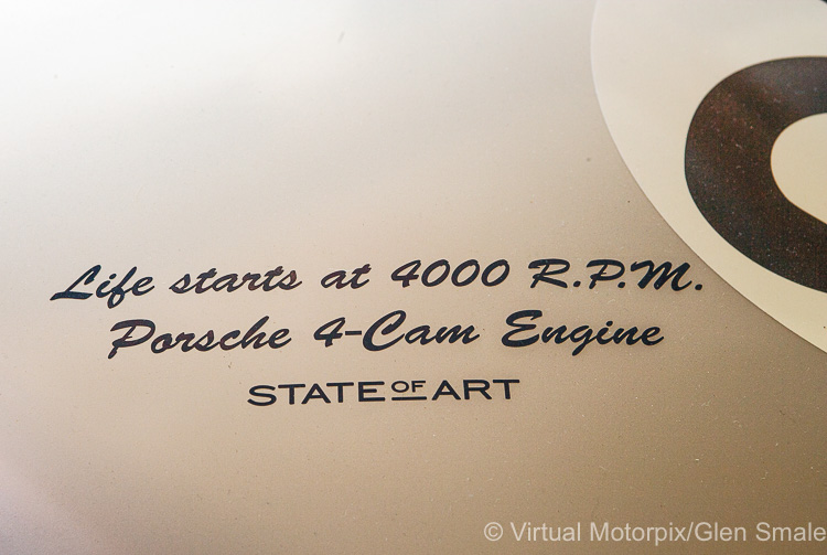 "Life starts at 4000 rpm..." - written on the engine cover of the 1959 Porsche 718 RSK