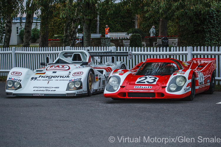 Left - 1995 Porsche WSC-95; right - #23 Porsche 917K