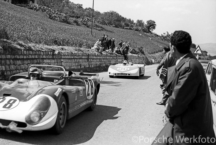 Björn Waldegaard and Richard Attwood finished fifth in the John Wyer entered #36 Porsche 908/03 Spyder