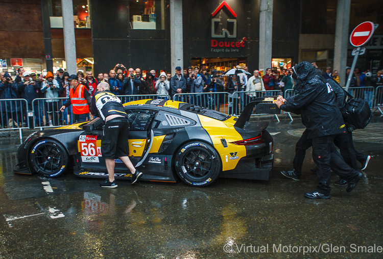 The #56 Team Project 1 Porsche 911 RSR LMGTE Am driven by Jörg Bergmeister, Patrick Lindsey and Egidio Perfetti