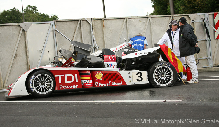 Mike Rockenfeller, Lucas Luhr and Alexandre Prémat drove the #3 Team Joest Audi R10 TDI
