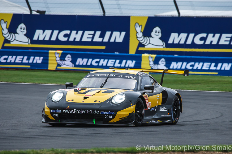 #56 Team Project 1 Porsche 911 RSR (LMGTE Am class) driven by Jörg Bergmeister, Patrick Lindsey and Egidio Perfetti