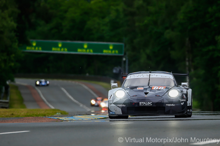 Le Mans Test Day, 3 June 2018: #88 Dempsey-Proton Racing Porsche 911 RSR driven by Matteo Cairoli, Khaled Al Qubaisi, Giorgio Roda