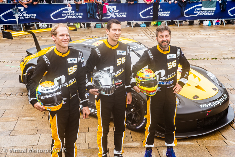 #56, Team Project 1, Porsche 911 RSR, LMGTE Am, driven by: Jorg Bergmeister, Patrick Lindsey, Egidio Perfetti on 11/06/2018 at the 24H of Le Mans, 2018