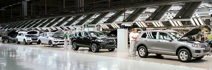 Volkswagen plant in Bratislava (Porsche Cayenne, VW Touareg, Audi Q7)