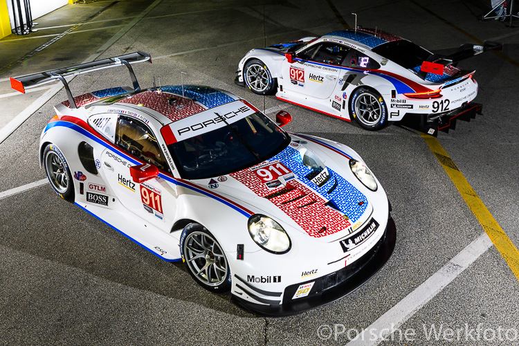 Porsche 911 RSR, Porsche GT Team (911): Patrick Pilet, Nick Tandy, Frederic Makowiecki, Porsche GT Team (912): Earl Bamber, Laurens Vanthoor, Mathieu Jaminet