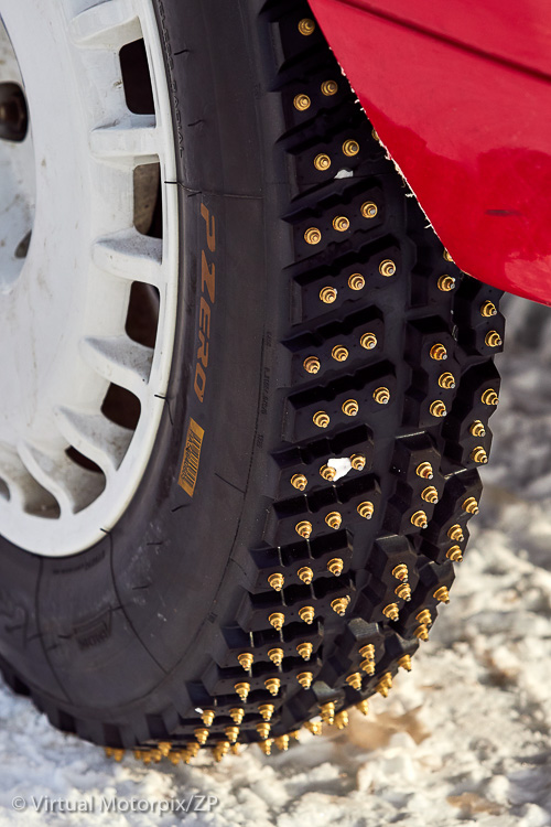 Studded snow tyres