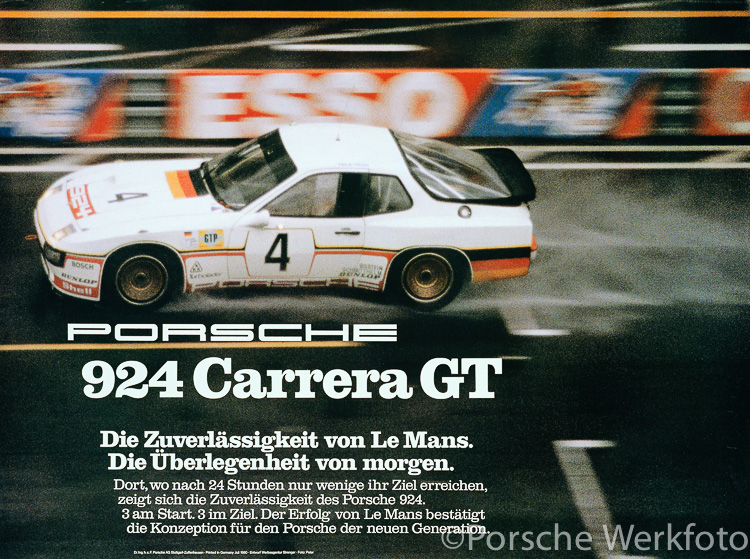 Le Mans 24 Hours, 14-15 June 1980: Porsche’s promotional poster celebrating the team’s fine sixth place finish in 1980