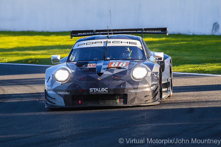 The #88 Proton Competition Porsche 911 RSR (LMGTE Am) driven by Khaled Al Qubaisi, Giorgio Roda and Matteo Cairoli