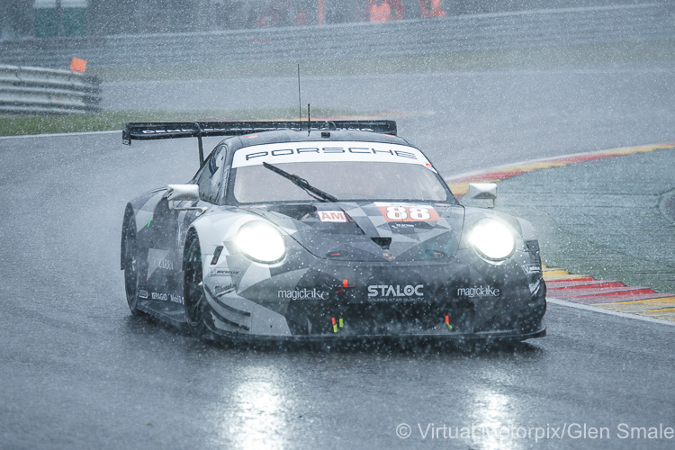 #88, Dempsey-Proton Racing, Porsche 911 RSR, LMGTE Am, driven by: Giorgio Roda Jr., Giorgio Roda, Matteo Cairoli at FIA WEC Spa 6h 2019 on 04.05.2019 at Circuit de Spa-Francorchamps, Belgium