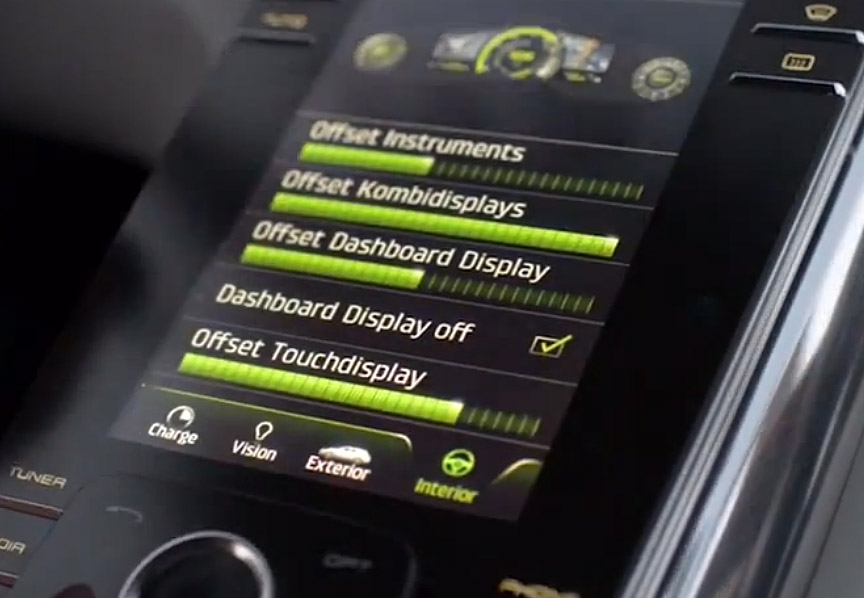 Porsche Sport Turismo concept touchscreen