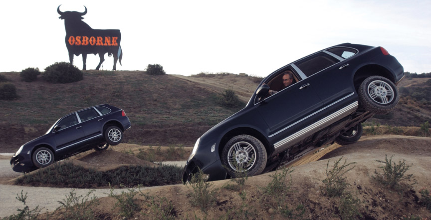 Porsche Cayenne 955 on the off-road track