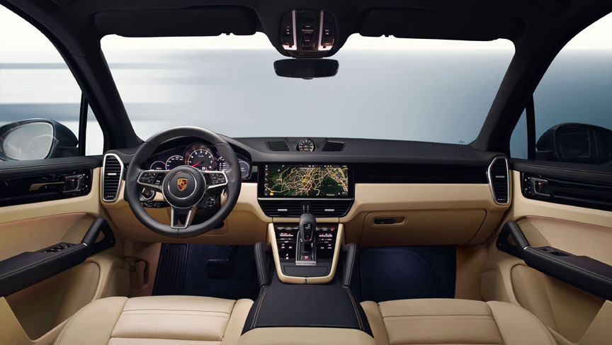 2018 Porsche Cayenne 2-tone interior