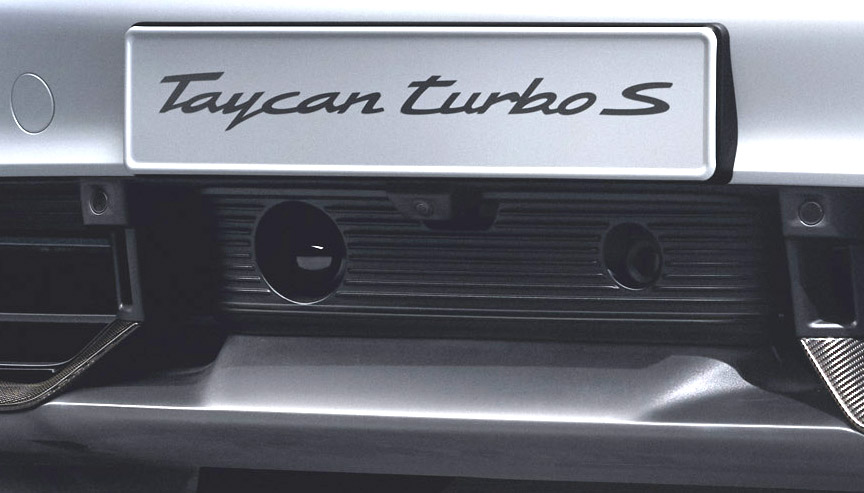 2020 Porsche Taycan front spoiler sensors
