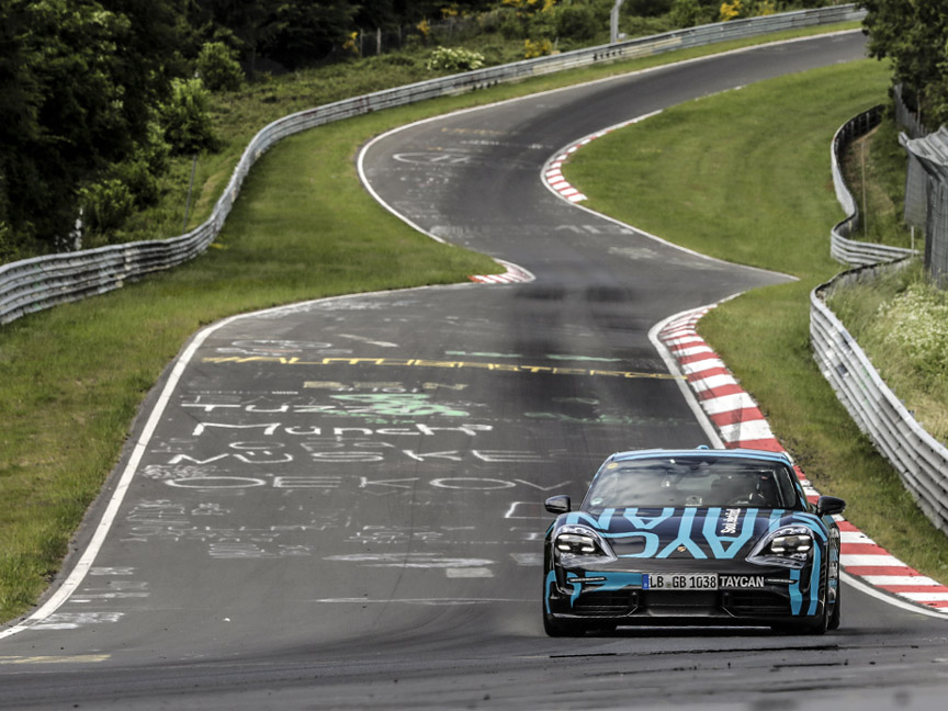 Porsche Taycan on Nürburgring Nordschleife, 2019