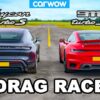 Drag Race - Porsche 911 Turbo S vs Taycan Turbo S