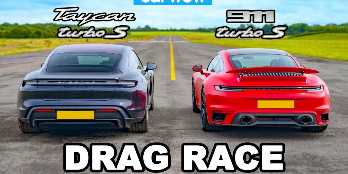 Drag Race - Porsche 911 Turbo S vs Taycan Turbo S