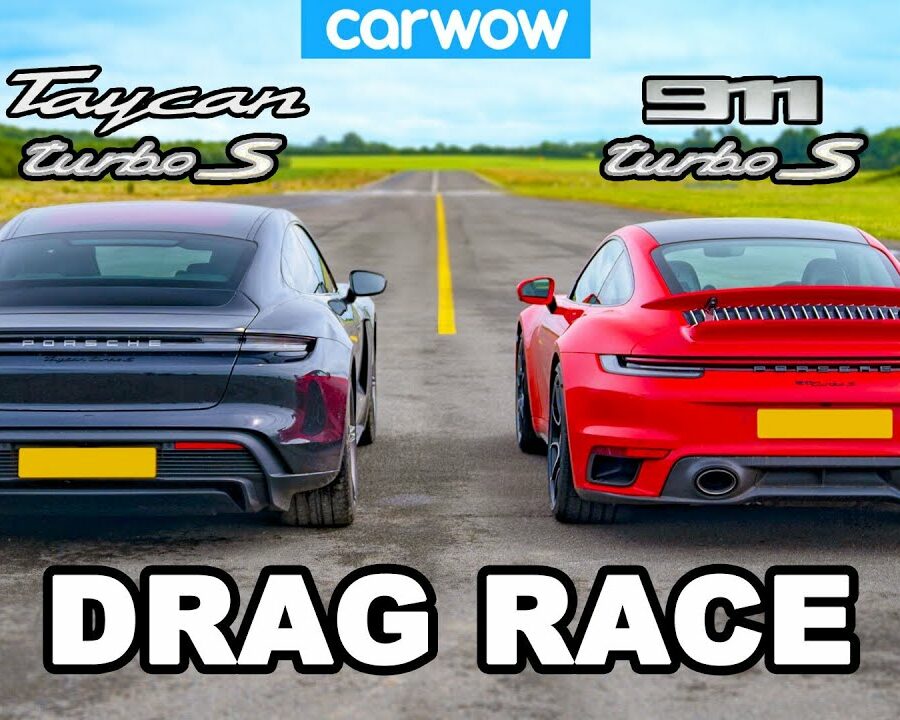 Drag Race - Porsche 911 Turbo S vs Taycan Turbo S