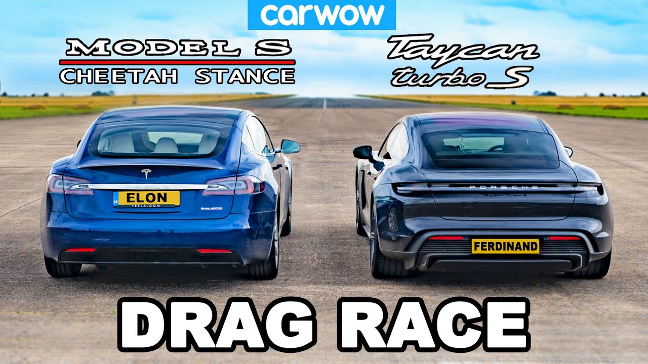 Tesla Model S vs Porsche Taycan Turbo S Drag Race