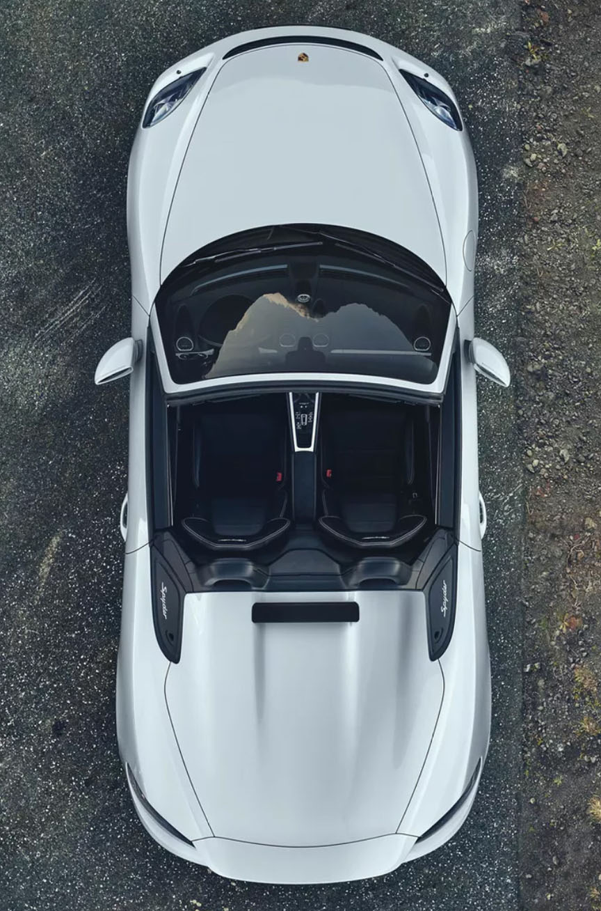 2020 Porsche 718 (982) Spyder top view