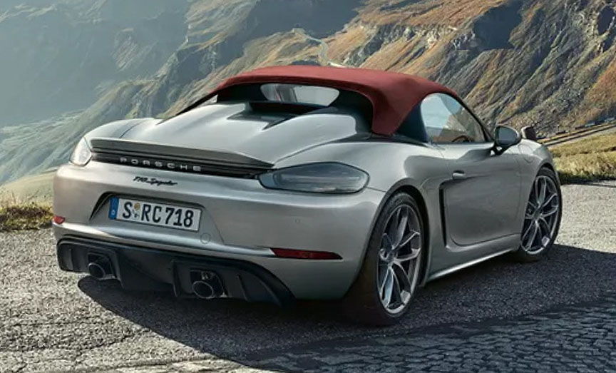 2020 Porsche 718 (982) Spyder with soft top on