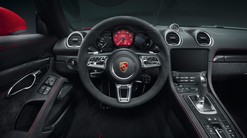 2018 Porsche 718 GTS alcantara dashboard