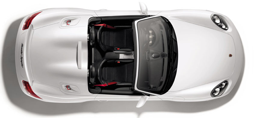 Porsche Boxster 987 Spyder top view