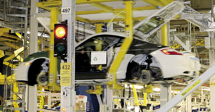 Porsche Cayman production at Valmet in Finland