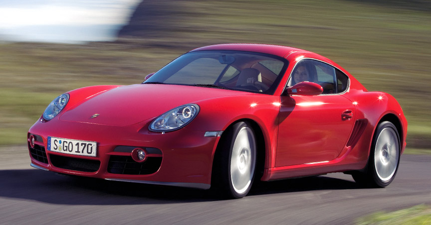 Red Porsche Cayman 987.1