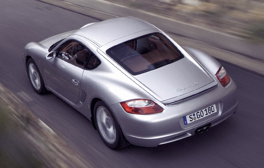 Silver Porsche Cayman 987.1