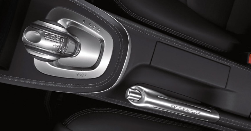 Porsche Cayman 987.2 Exclusive PDK lever and handbrake lever in aluminium