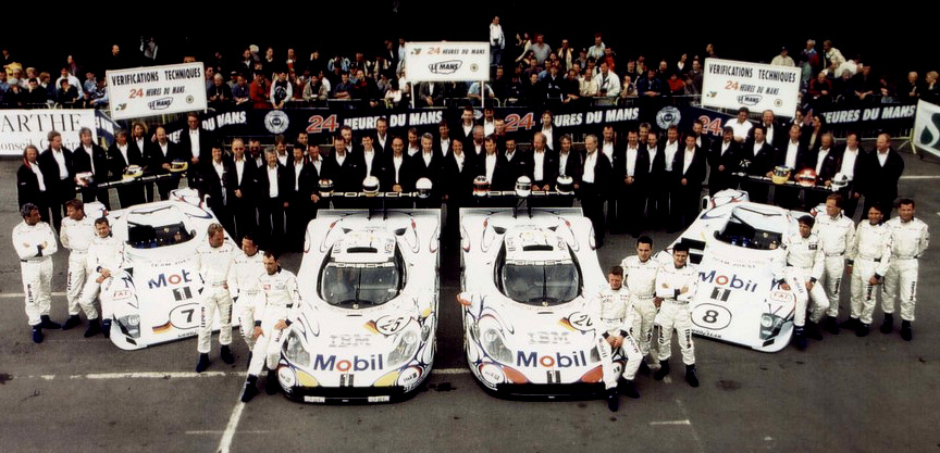 Porsche factory team at 1998 Le Mans, LMP1, GT1